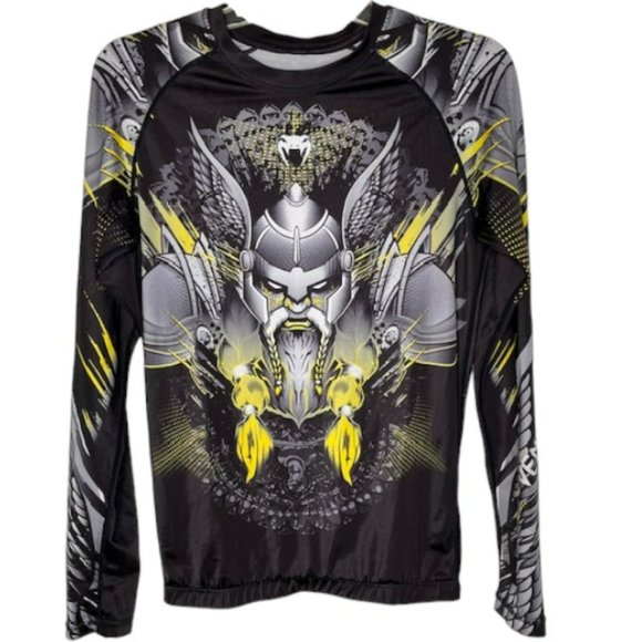 Venum Performance Viking Compression Rashguard - Black/Gold/White - L - Picture 2 of 9